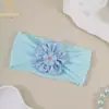 Accesorios para el cabello transfronterizos europeos y americanos para niños, diademas para bebé, gorros de protección para la fontanela, diademas florales suaves para bebé que no aprietan la cabeza, diademas anchas
