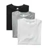 Camiseta Lisa Plus Size para Homens e Mulheres, Blusa Pulôver de Verão com Gola Redonda, Camiseta Versátil de Algodão Pesado, Estampa Personalizada no Atacado