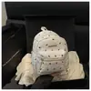 Estilo Novo de Verão, Mochila Elegante, Moderna e Fashion Niche 2025 Casual e Simples Mochila Feminina Texturizada
