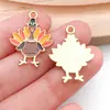 Mezcla 50 Colgantes de Pavo de Acción de Gracias, Calabaza y Hongo de Dibujos Animados Accesorios para Pulsera y Llavero DIY