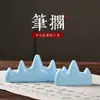 Porta-Caneta Jade Sintético Descanso para Pincel Porta-Caneta Caligrafia Descanso para Pincel Montanha de Cinco Dedos Estudante