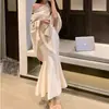 Saia Elegante de Comprimento Médio Estilo Irmã Mais Velha Madura Estilo Coreano Moda Nova Outono 2026 Versátil Casual Saia de Meio Corpo Estilo Cauda de Peixe Feminina