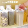 Balde de Arroz Plástico Selado Portátil para Dispensar em Casa, Pote de Armazenamento de Cozinha à Prova de Umidade e Insetos, Pote Selado para Temperos, Balde de Armazenamento