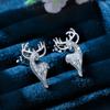 Pendientes de alce coreanos simples Cao Shi en el camino tú pendientes de regalo de Navidad de dibujos animados joyería versátil para mujer estudiante