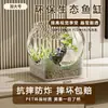 Aquário de mesa para escritório e sala de estar, pequeno aquário ecológico ornamental para peixes dourados, aquário transparente criativo à prova de estilhaços para uso doméstico