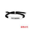 Pulseiras de Corda Trançada Multicor Transfronteiriças Europeias e Americanas Mantenha a Alegria e o Humor Presentes Inspiradores de Feriado com Pulseiras de Aço Inoxidável Gravadas