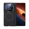 Adecuado para Funda de Teléfono Móvil Honor Magicv6, Soporte Giratorio, Succión Magnética, Funda de Cuero de Negocios de Doble Eje Galvanizado para Honorv6