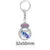 Insignia Metálica con Logo de Club de Fútbol de Medio Oriente Llavero Esmaltado Colgante de Cuerda de Cuero para Coche Decoración de Cadena Metálica