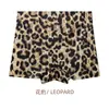 Pantalones Cortos de Seguridad con Estampado de Leopardo Estilo Europeo y Americano de Seda de Hielo para Mujer, Leggings Cómodos y Frescos de Verano, Pantalones Cortos Estampados Adelgazantes y Sexy 1036