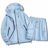 Conjunto de Chaqueta con Capucha de Seda Helada de Verano Unisex con Protección Solar