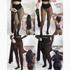 Nuevos Leggings Transparentes Negros Transfronterizos 2026 con Refuerzo de una Pieza, Forro de Lana, Pantalones Ajustados Transparentes con Costura Única al Frente y Atrás