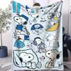 Manta Suave y Cálida con Dibujo de Perro Snoopy de Dibujos Animados Felpa para Niños y Adultos Cubre Sofá Felpa Manta para Siesta de Estudiantes
