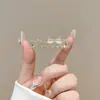 Pinza para el Cabello con Flor de Pedrería y Lazo para Niñas, Pinza para Flequillo Lateral, Pasador, Accesorio para el Cabello para Niñas Pequeñas, Adorno para el Cabello Dulce y Elegante