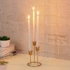 Metal Escandinavo Dourado Retrô Romântico Mesa de Jantar Jantar à Luz de Velas Adereços Vela Candelabro Base Pedestal Cenário Layout