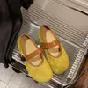 Sapatos Birkenstock bicolores estilo francês para mulheres, novos sapatos Mary Jane outono 2026, sola macia, super macios, perfeitos com saias, mocassins e sapatos baixos