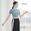 Ropa de Danza del Vientre para Mujer, Tops Adelgazantes de Manga Larga, Ropa de Práctica de Danza Moderna, Ropa de Entrenamiento Corporal Fitness Yoga
