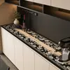 Tapete para mesa de aparador estilo americano, tapete protector largo impermeable y a prueba de aceite para encimera de mueble de TV, tapete anti-suciedad para zapatero de entrada