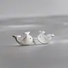 Pendientes de botón de plata de ley 925 estilo coreano, simples de margarita, para estudiantes, versátiles, no alérgicos, para mujer