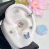 Aretes de Acero de Titanio, Estrellas de Colores, Diseño para el Cuidado del Oído de Acero de Titanio, Clavos para el Cartílago del Oído, Versátil para la Cóclea, Clavos Dulces y Geniales para la Cóclea, Modernos