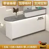 Mostrador de caja barra esquina redonda mostrador pequeño simple recepción frontal de empresa mostrador de recepción salón de belleza tienda de té con leche bar