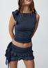 Personalizado Europeo y Americano Amazon AliExpress 2025 Moda Cómodo Sexy Nuevo Chaleco Color Sólido Traje Minifalda