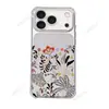 Funda TEMU con diseño floral de arte vintage, adecuada para iPhone 17 Pro, protección contra caídas en las cuatro esquinas, funda protectora transparente a prueba de golpes para 16 Pro Max