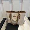Verano Paja Moda 2024 Nuevo Elegante Gran Capacidad Tejido Moda Texturizado Bolso Tote para Viajero Bolso de Hombro para Mujer