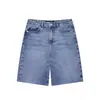 Shorts Jeans Feminino Casual Elegante Slimming Cintura Média Longo Estilo Europeu e Americano Transfronteiriço 2026 Nova Moda 6147125
