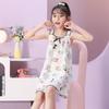 Falda Slip Estilo Coreano Nuevo Niñas Pijama Infantil Verano Vestido Algodón Burbuja Niñas Dibujos Animados Ropa de Casa Camisón