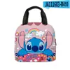 Bolsa de almuerzo con estampado de dibujos animados de Stitch transfronteriza para estudiantes de primaria y secundaria, lonchera térmica, bolso de mano, bolsa de comida para niños