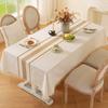Toalha de Mesa Artesanal de Costura Transfronteiriça Nórdica Toalha de Mesa Simples com Borla à Prova de Poeira Toalha de Mesa de Restaurante Venda Direta da Fábrica Atacado