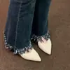 Zapatos de Salón Modernos de Boca Baja y Tacón Fino, Zapatos Profesionales Elegantes para Mujer, Nuevo Estilo Primavera y Verano 2025, Zapatos Planos de Tacón Grueso para el Trabajo
