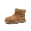 Botas de Algodón|Niños y Niñas Otoño e Invierno Estilo Coreano de Segunda Mano con Cremallera Lateral Forradas de Polar Cálido Botas Casuales para Niñas Botines