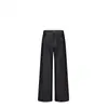 Jeans Raw Denim de Corte Reto Solto Linha A com Padrão Bordado Coreano "Gang", Tecido Personalizado 13.5oz Selvedge, com Patch de Couro de Crina de Cavalo