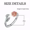 Anillo Creativo de Rosa Kaman its Amazon Generoso Simple Temperamento Versátil Anillo para Apilar en el Dedo Regalo del Día de la Madre