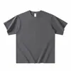 100% algodão, camiseta de algodão puro de peso pesado 300G, corte solto, cor sólida, estilo básico, manga curta, oversized, unissex, moderno