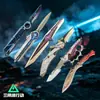 Remodelar Nueva Temporada Skin de Cuchillo Aleación de Zinc Modelo de Arma Delta Periférico de Juego Sin Filo Giratorio Plegable