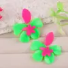 Pendientes Acrílicos Florales Retro Franceses de Alta Gama Pendientes Colgantes de Pétalos de Color Contrastante Nicho Joyería para Orejas para Mujer