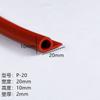 Tira de sellado tipo P de silicona resistente a altas temperaturas, gabinete de horno, puerta de horno, borde de puerta de horno, impermeable, anticolisión, tipo E, 9 tiras de goma