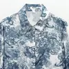 Comércio Exterior Transfronteiriço Novos Produtos Primavera e Verão Estilo Europeu e Americano Conjunto Duas Peças Feminino com Camisa Estampada Solta de Manga Longa e Calças