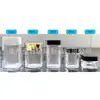 Tapa de Presión Cuadrada Tarro de Vidrio Seguridad Cubierta Protectora para Niños Café Humo Pasta Cáñamo Tarro de Almacenamiento 15ml-120ml
