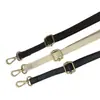 Correa de lona para bolso casual de 1.5 cm de ancho, correa ajustable cruzada de cuero PU, correa para bolso de peluche DIY