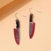 Pendientes extraños transfronterizos Europa y Estados Unidos cool Harajuku punk cuchillo afilado asesino cuchillo de cocina pendientes personalidad divertidos mayoreo