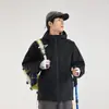 Chaqueta Gruesa Desmontable de Dos Piezas 3 en 1 con Forro de Polar para Hombre y Mujer, Abrigo Cortavientos de Moda para Exteriores para Otoño e Invierno