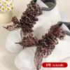 Cordones de Gasa de Nieve con Estampado de Leopardo 2.5cm-4cm Cordones Ensanchados Patrón de Estampado de Leopardo Cordones de Encaje de Gasa de Seda Cordones Planos