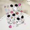 Adesivos de Caderno de Cachorro Fofos e Macios com Verso Adesivo Plano, Adesivos Adoráveis de Urso DIY para Garrafas de Água e Capas de Celular, Versão Q