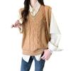 Chaleco sin mangas con cuello en V, uniforme JK, chaleco básico de punto, suéter, estilo universitario para mujer