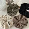 Estilo Novo Outono e Inverno Tricô Recortado Gentil Versão Grande Elástico de Cabelo Estilo Elegante Elástico de Cabelo para Rabo de Cavalo Baixo Elástico de Cabelo Faixa de Cabelo