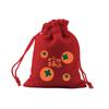 Bolsa de lino roja con cordón en stock palabras hermosas bolsa de la suerte para estudiantes en examen de admisión a la universidad bolsa de embalaje para regalo bolsa para dulces venta al por mayor
