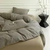 Juego de Cama Jacquard de Algodón de Alta Calidad Seleccionado de Cuatro Piezas, Lujo Ligero y Sensación de Gama Alta, Juego de Sábanas de Algodón Puro de Tres Piezas, Sábana Ajustable, Funda Nórdica